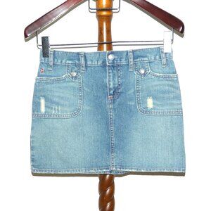 Old Navy Distressed Denim Straight Pencil Skirt